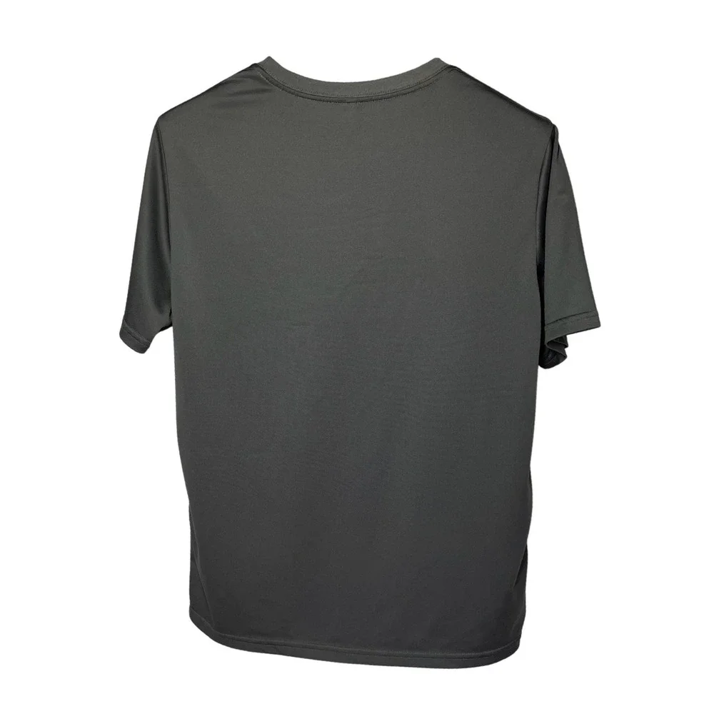 True Religion Mens Charcoal Gray‎ Graphic Horseshoe Logo T-Shirt Size Large